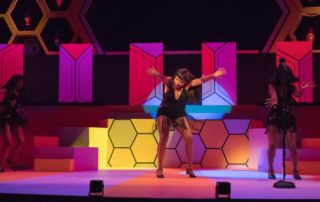 Stage scene from Beehive: The 60's Musical at Metropolis Performing Arts Centre