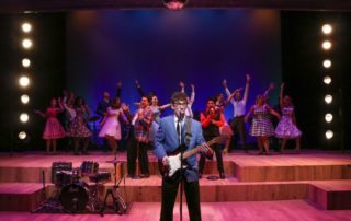 Stage scene from Buddy: The Buddy Holly Story at Metropolis Performing Arts Centre